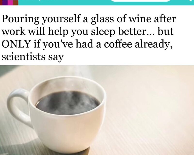 Исследование: вино после работы и кофе по утрам.