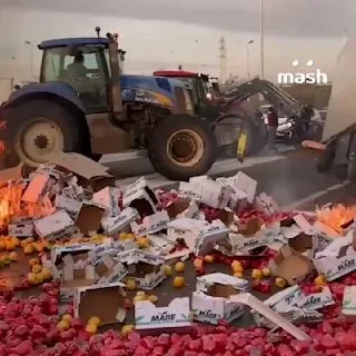 Французские фермеры протестуют против политики правительства