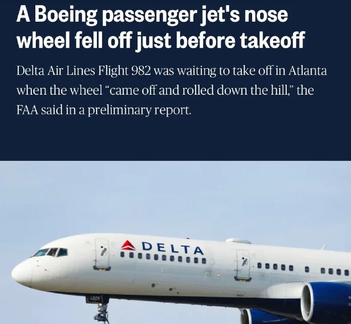 «Носовое колесо Boeing отвалилось перед взлетом»