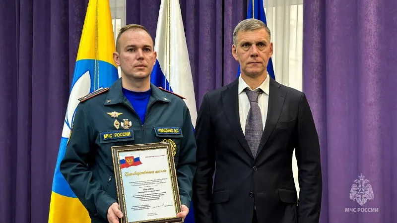 Награда за службу в МЧС России