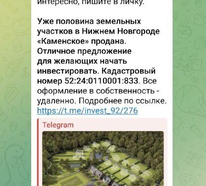 Глава района пытается продавать недвижимость из Нижнего Новгорода, несмотря на закрытие канала