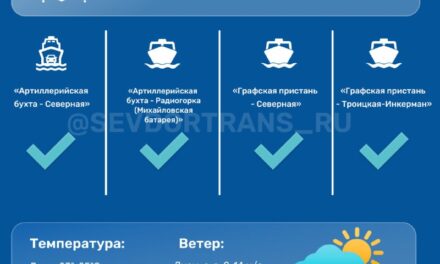 Изменения в расписании морского транспорта Севастополя на следующие сутки