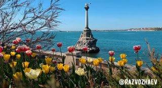Приморский бульвар Севастополя поражает красотой тюльпанов в этом году