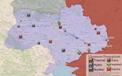 Инфографика о состоянии электростанций на территории, контролируемой Киевом