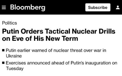 Россия проведет учения с тактическим ядерным оружием в ответ на угрозы Запада — Bloomberg