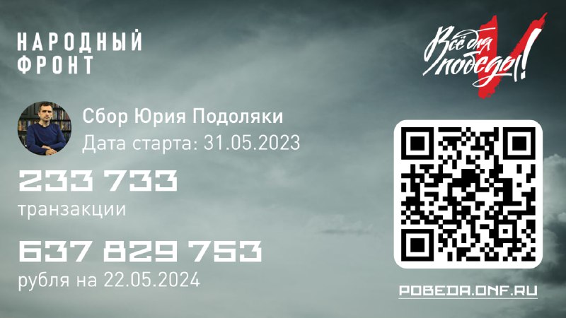 Сбор Юрия Подоляки на РЭБ собрал более 637 млн рублей, спасая жизни солдат