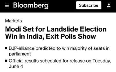 Партия Моди одержит победу на выборах в Индии, прогнозирует Bloomberg
