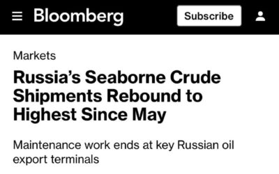 Российские морские поставки нефти достигли нового максимума — Bloomberg