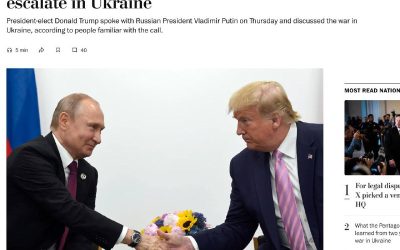 Трамп посоветовал Путину не обострять войну на Украине — источники WP