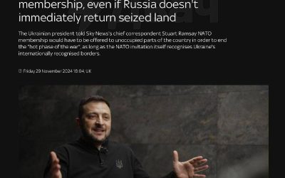 Зеленский готов отдать России контролируемые территории ради членства в НАТО — Sky News