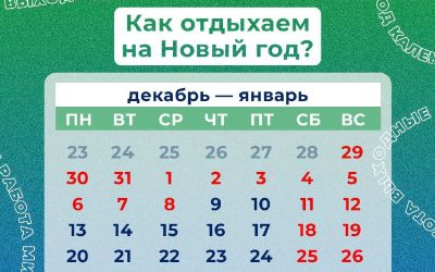 Первая рабочая неделя в январе после праздников будет двухдневной — Минтруд