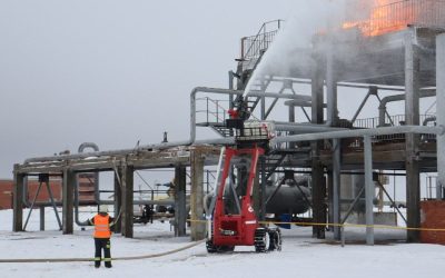 «Высокоточка» показала возможности нового робота-пожарного