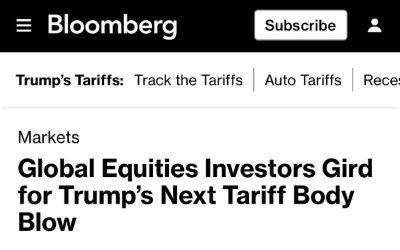 Трамп готовит новые тарифы, инвесторы в страхе ждут удара по рынку — Bloomberg