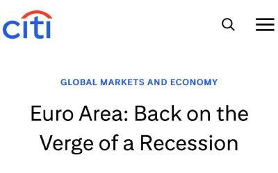 Еврозона на грани рецессии, предупреждает Citi