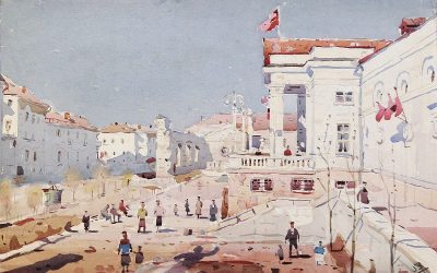 Художник Химич запечатлел Севастополь 1953 года на акварельном пейзаже с кенассой