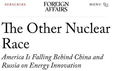 Россия и Китай лидируют в мировой ядерной энергетической гонке — Foreign Affairs