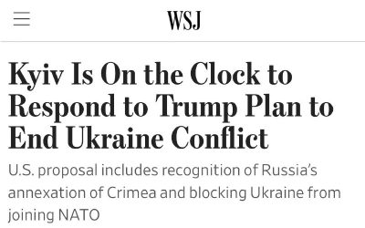 Трамп ставит Украину на колени перед Россией, — The Wall Street Journal