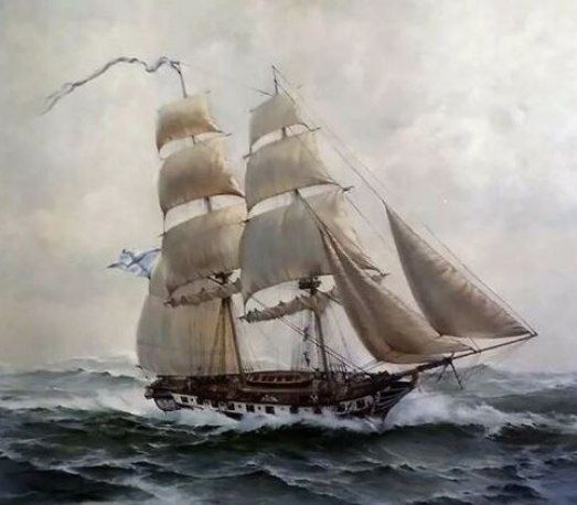 205 лет назад спущен на воду легендарный бриг «Меркурий» Черноморского флота