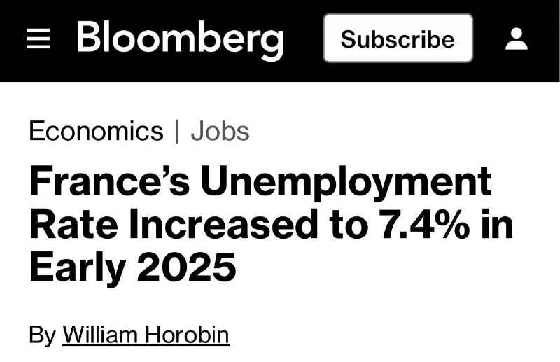 Безработица во Франции растет, указывая на стагнацию экономики — Bloomberg