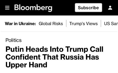 Россия ведет переговоры по Украине с уверенностью в преимуществе — Bloomberg