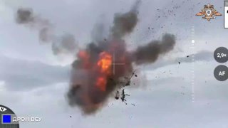 Российский дрон-камикадзе уничтожил вражеский БПЛА ВСУ в воздухе