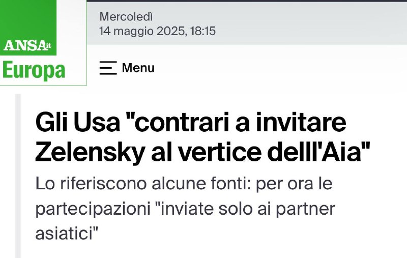 США против приглашения Зеленского на саммит НАТО — Ansa