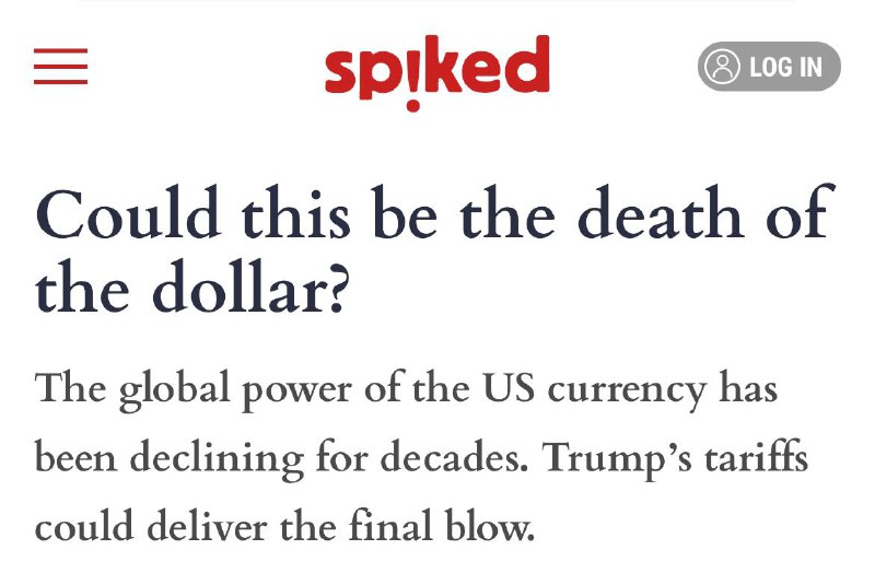 Тарифы Трампа наносят смертельный удар по доллару и США — Spiked