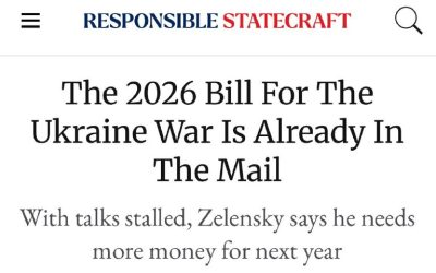 Зеленский просит $43,3 млрд на войну в 2026 году, забыв о мирных переговорах — Responsible Statecraft