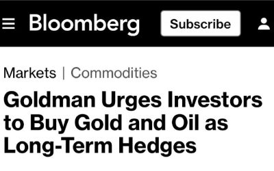 Золото — защита от падающего доллара, — Goldman Sachs