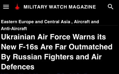 Американские F-16 не могут противостоять российским истребителям и ПВО, — Military Watch