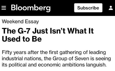 Дни G7 сочтены, — Bloomberg