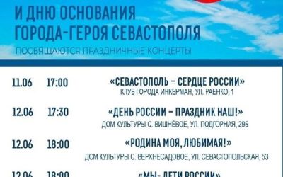 Культурный комплекс «Корабел» приглашает на праздничные концерты ко Дню России и Дню Севастополя