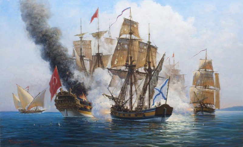 Первая победа Черноморского флота России: сожжение турецких судов в 1773 году