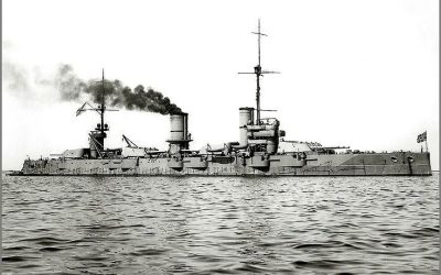 Первый русский дредноут «Севастополь» спущен на воду в 1911 году