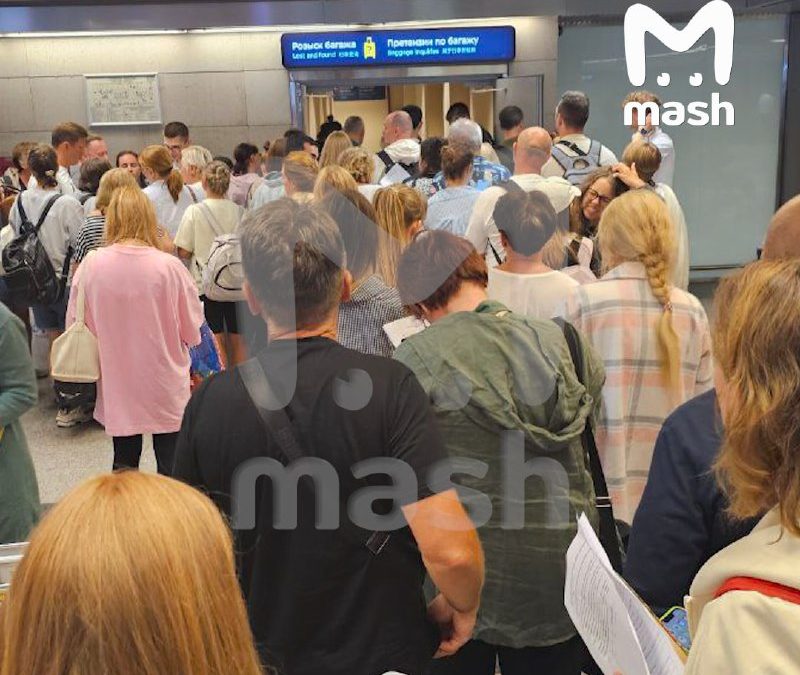 Сотни российских туристов прилетели в Москву без багажа, стояли в очереди часами