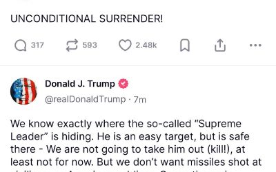 Трамп заявил о полном контроле США над небом Ирана