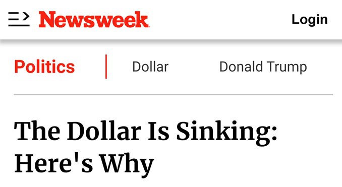 Доллар продолжит падение в 2025 году и далее, прогнозирует Newsweek