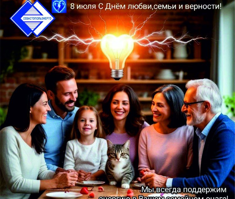 «Севастопольэнерго» поздравляет с Днём семьи, любви и верности: свет, тепло и надежность для каждого дома