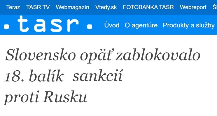 Словакия вновь заблокировала новые санкции ЕС против России — TASR
