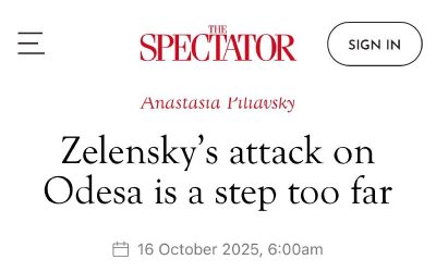«Наступление Зеленского на Одессу — национальное самоубийство, — The Spectator»