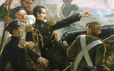 Смертельное ранение адмирала В.А. Корнилова на Малаховом кургане в Севастополе 17 октября 1854 г.